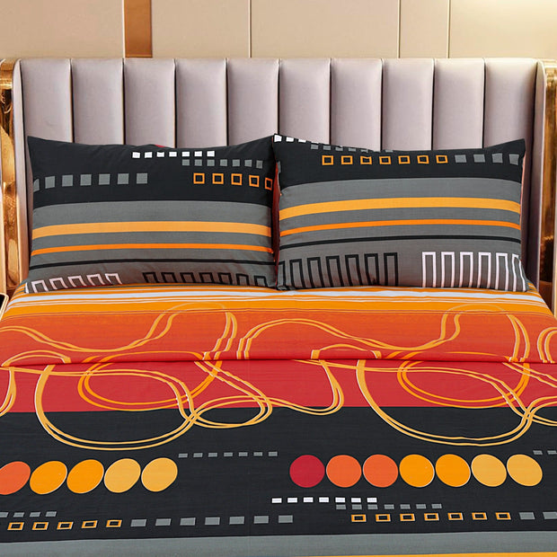 Divine Pure Cotton Bed Sheet - King - 3pcs - DBS262