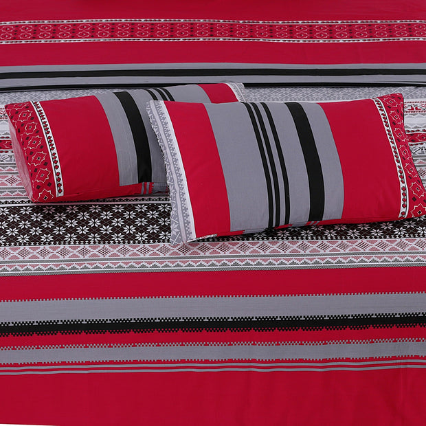 Divine Pure Cotton Bed Sheet - King - 3pcs - DBS266