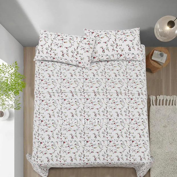 Divine Pure Cotton Bed Sheet - King - 3pcs - DBS271