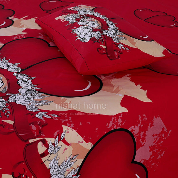 Divine Pure Cotton Bed Sheet - King - 3pcs - DBS272
