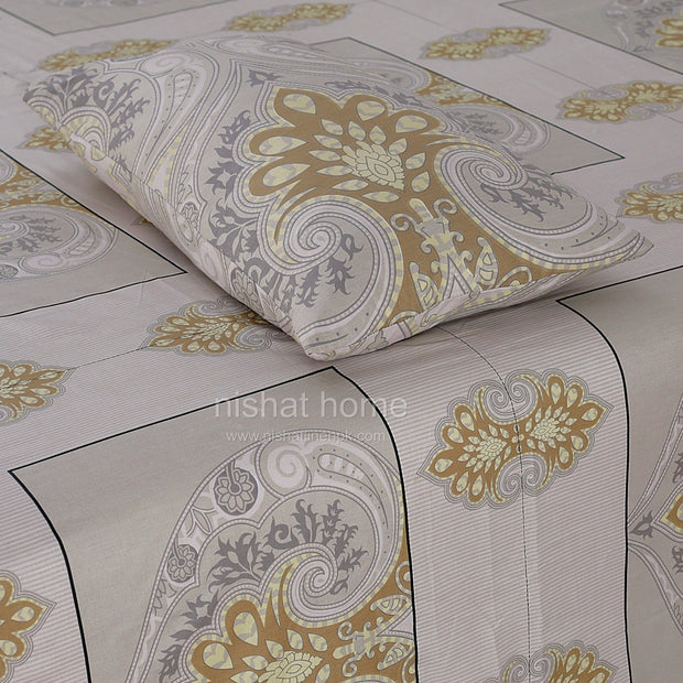 Divine Pure Cotton Bed Sheet - King - 3pcs - DBS273