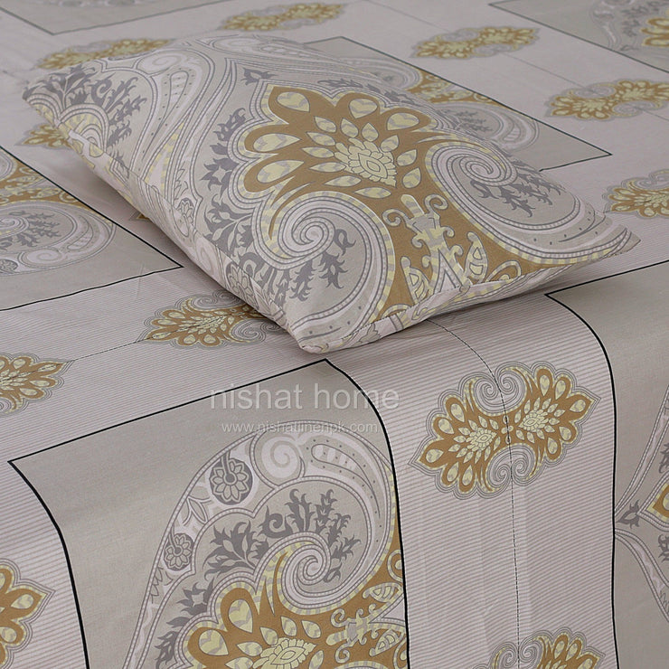 Divine Pure Cotton Bed Sheet - King - 3pcs - DBS273