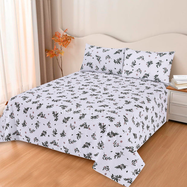 Divine Pure Cotton Bed Sheet - King - 3pcs - DBS274