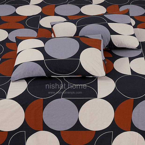 Divine Pure Cotton Bed Sheet - King - 3pcs - DBS275