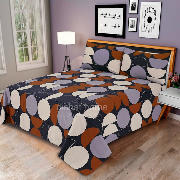 Divine Pure Cotton Bed Sheet - King - 3pcs - DBS275