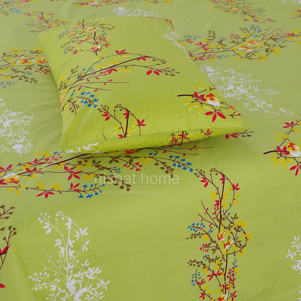 Divine Pure Cotton Bed Sheet - King - 3pcs - DBS277