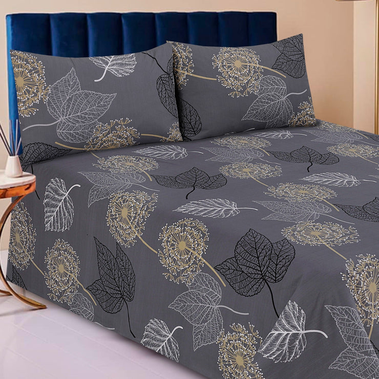 Divine Pure Cotton Bed Sheet - King - 3pcs - DBS280