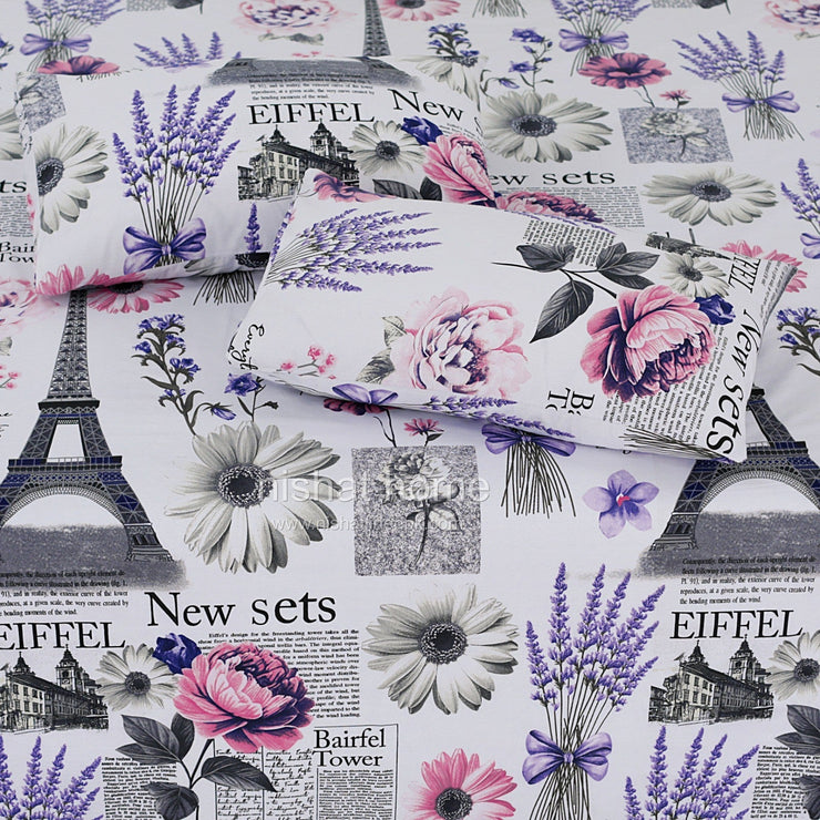 Divine Pure Cotton Bed Sheet - King - 3pcs - DBS284