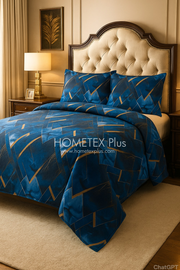 Royal Pure Cotton Printed Bed Sheet - King - 3pcs - RPB30