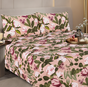 Royal Pure Cotton Printed Fitted Bed Sheet - King - 3pcs - RPF17