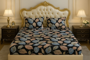 Royal Pure Cotton Printed Fitted Bed Sheet - King - 3pcs - RPF27
