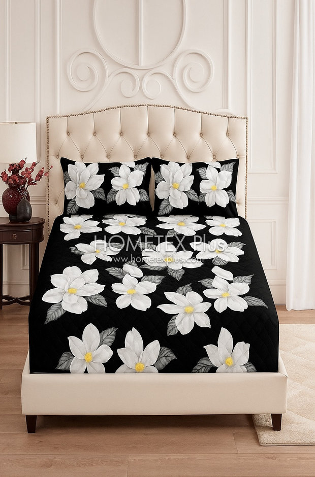 Royal Pure Cotton Printed Fitted Bed Sheet - King - 3pcs - RPF28