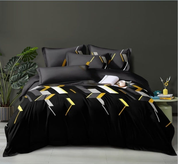 Royal Pure Cotton Printed Fitted Bed Sheet - King - 3pcs - RPF29