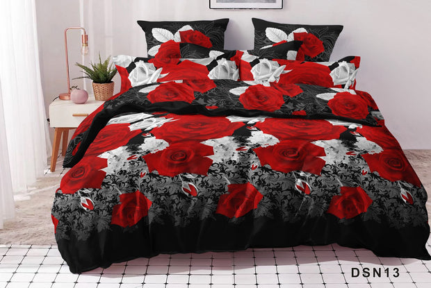 Royal Pure Cotton Printed Bed Sheet - King - 3pcs - RPB03