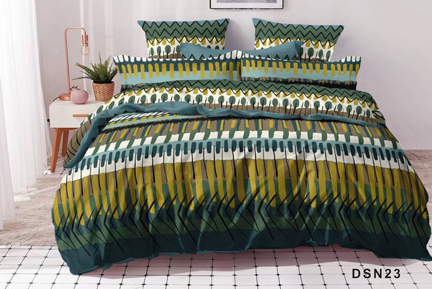 Royal Pure Cotton Printed Bed Sheet - King - 3pcs - RPB04