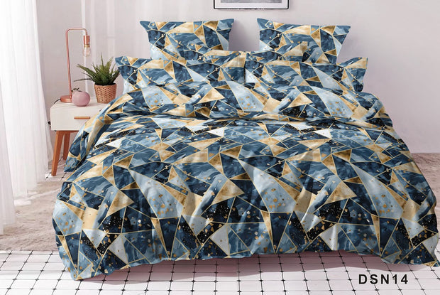 Royal Pure Cotton Printed Bed Sheet - King - 3pcs - RPB09