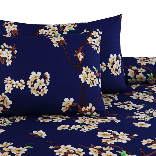 Royal Pure Cotton Printed Bed Sheet - King - 3pcs - RPB11
