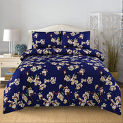 Royal Pure Cotton Printed Bed Sheet - King - 3pcs - RPB11