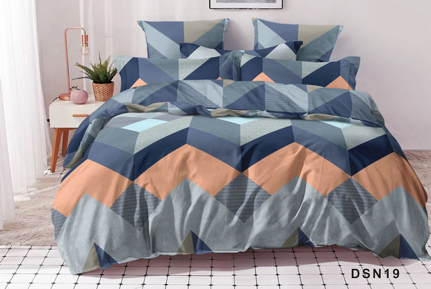 Royal Pure Cotton Printed Bed Sheet - King - 3pcs - RPB08