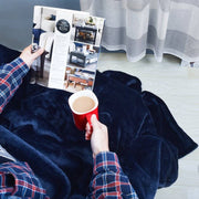 Luxury Plush Fleece Blanket - King - Navy - PFB03