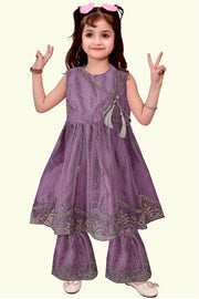 Baby Girl Frock - Net Embroidered Silk - 2pcs - BGF15