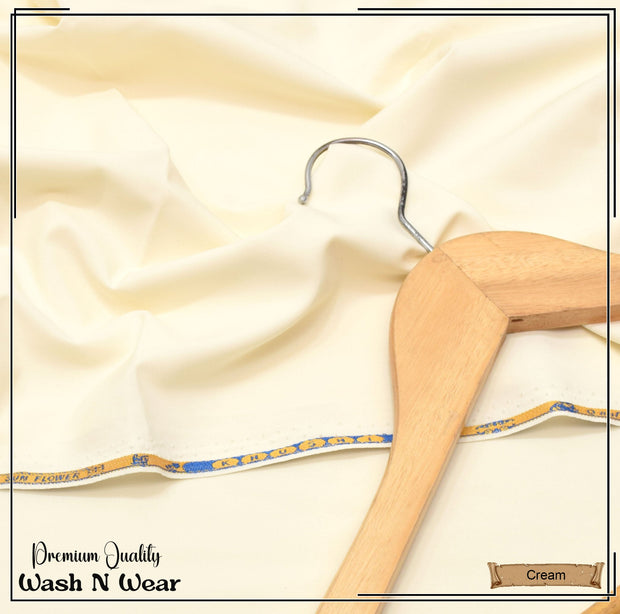 Khushi Men Premium Wash n Wear - 2pcs - Cream - KWW08