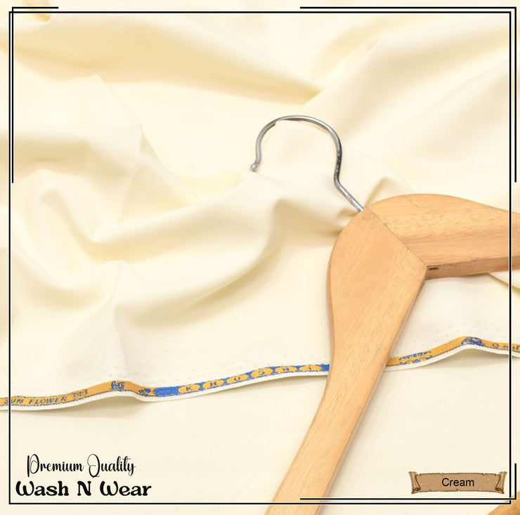 Khushi Men Premium Wash n Wear - 2pcs - Cream - KWW08
