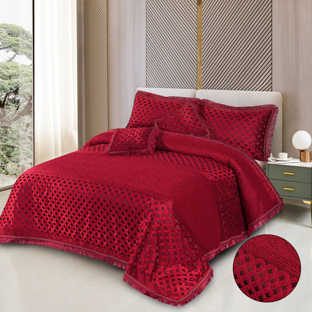Marry Silver Bridal Bed Sheet Set - Palachi - 3pcs - MSB22