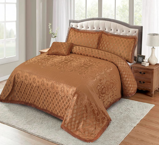 Marry Silver Bridal Bed Sheet Set - Palachi - 5pcs - MSB29