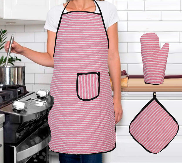 Sweet Home Quilted Appron - 3Pc -  Set - QAS01