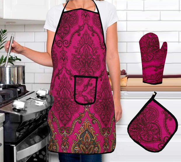 Sweet Home Quilted Appron - 3Pc -  Set - QAS03