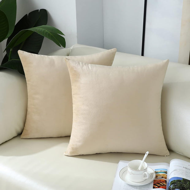 Velvez Soft Velvet Cushion Cover Set - 2pcs - Skin - VCC01