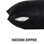 Velvez Soft Velvet Cushion Cover Set - 2pcs -Black - VCC02