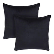 Velvez Soft Velvet Cushion Cover Set - 2pcs -Black - VCC02