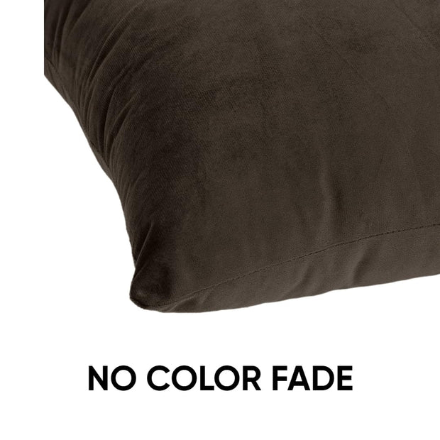 Velvez Soft Velvet Cushion Cover Set - 2pcs - Brown - VCC03