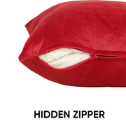 Velvez Soft Velvet Cushion Cover Set - 2pcs - Maroon- VCC04