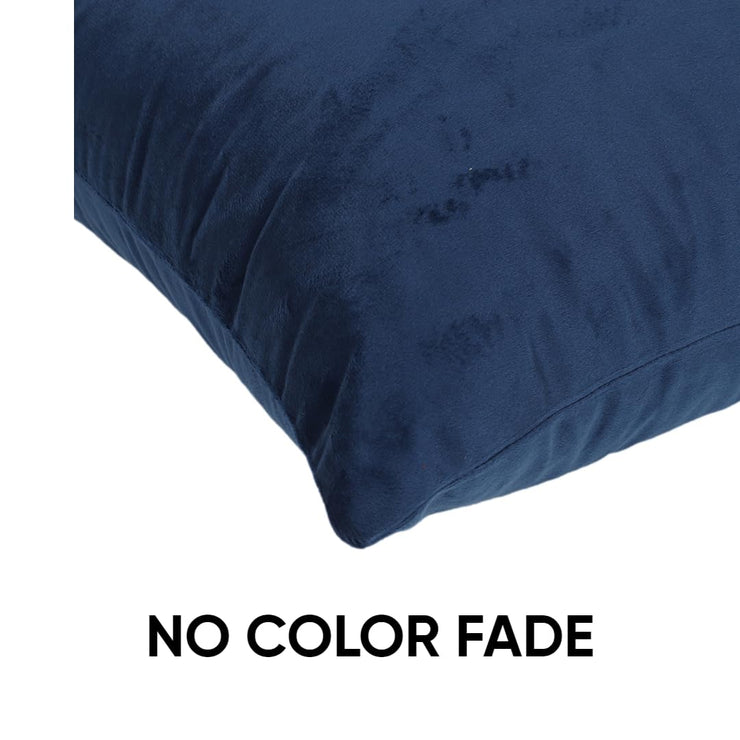Velvez Soft Velvet Cushion Cover Set - 2pcs - Blue - VCC05
