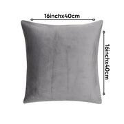 Velvez Soft Velvet Cushion Cover Set - 2pcs - Grey - VCC06