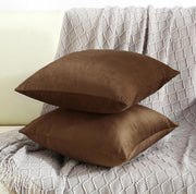 Velvez Soft Velvet Cushion Cover Set - 2pcs - Bistre - VCC07