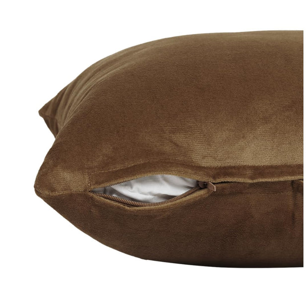 Velvez Soft Velvet Cushion Cover Set - 2pcs - Bistre - VCC07