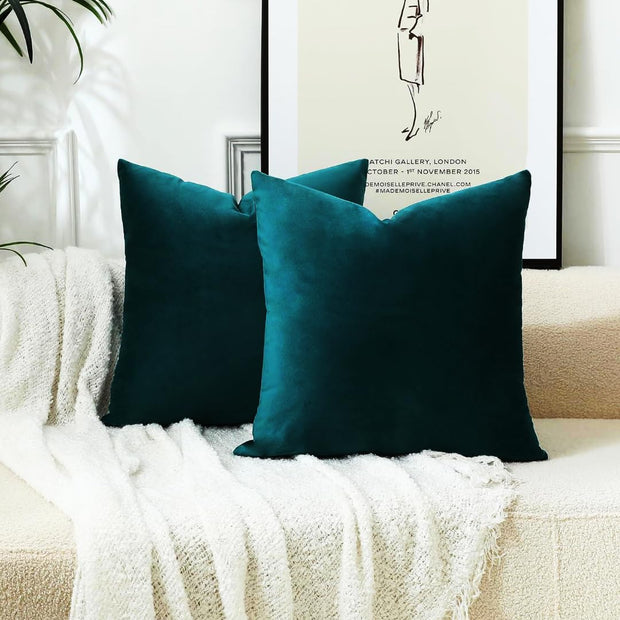 Velvez Soft Velvet Cushion Cover Set - 2pcs - Zink - VCC08