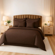 Wremy Comforter Set - 8pcs - Brown - WCS06