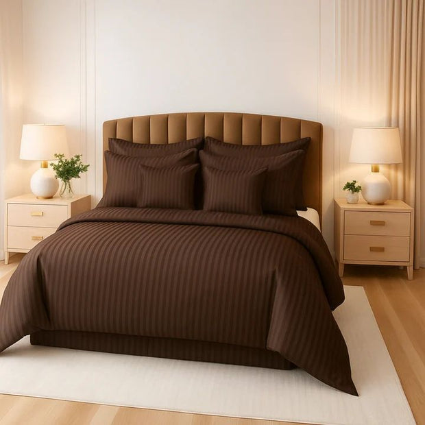 Wremy Comforter Set - 8pcs - Brown - WCS06