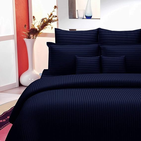 Wremy Comforter Set - 8pcs - Navy Blue - WCS07